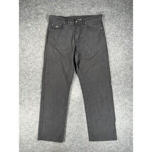 Hugo Boss Alabama Pants Mens 36x32 Gray Straight Leg Ribbed Five Pocket Casual‎